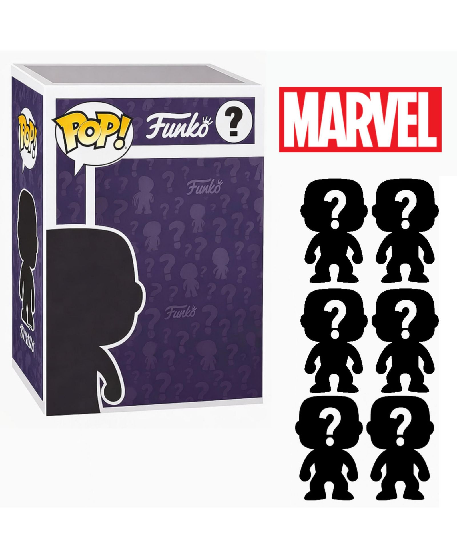 Набор Funko Set of 6 Surprise Mystery Marvel Pop!