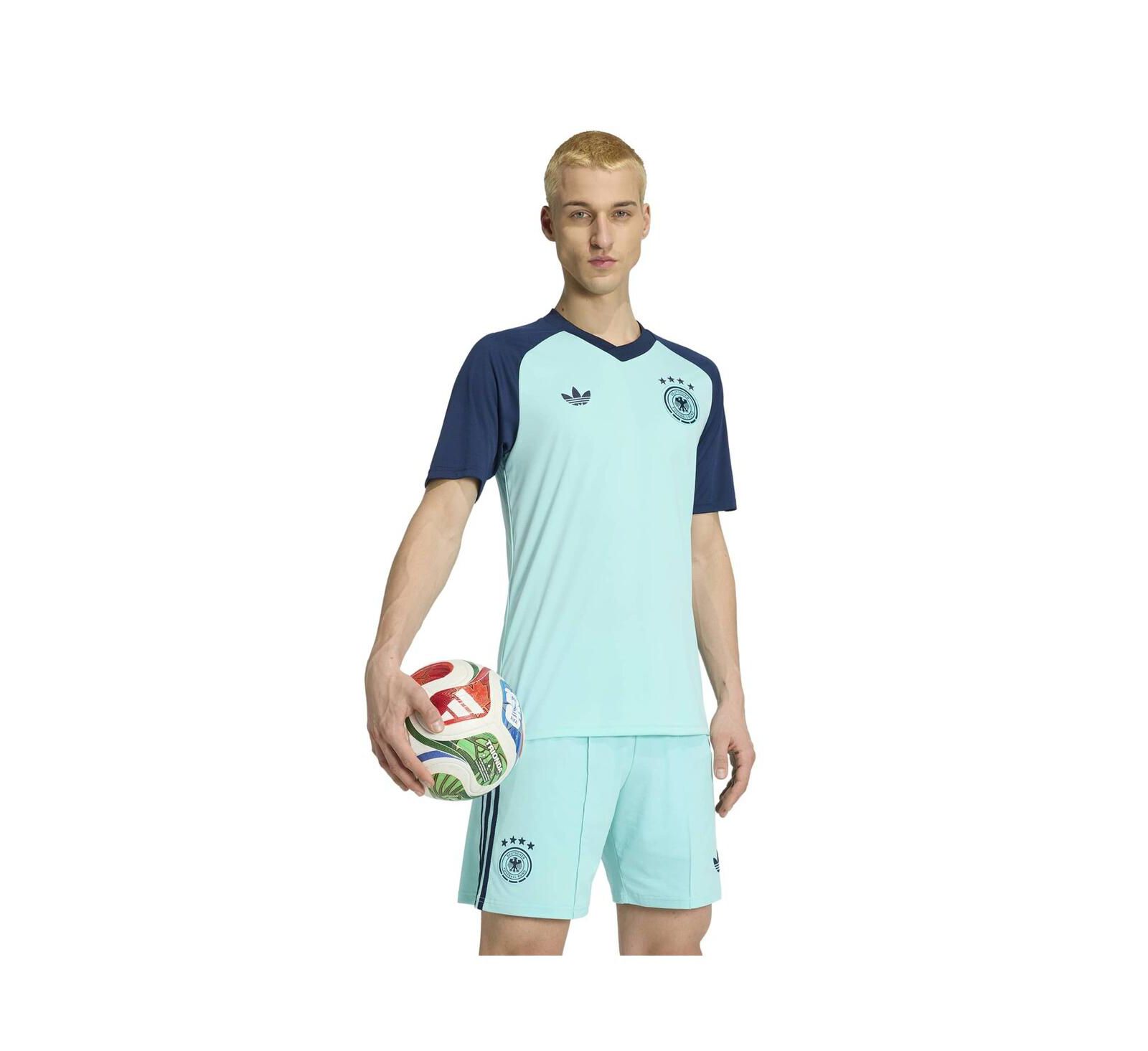 Игровая джерси adidas Men's Turquoise Germany National Team FIFA X World Cup 2026 Pre-Match Away Training Jersey