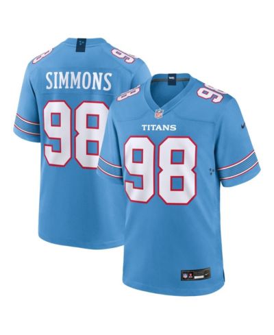 Nike Men's Jeffery Simmons Light Blue Tennessee Titans Game Jersey