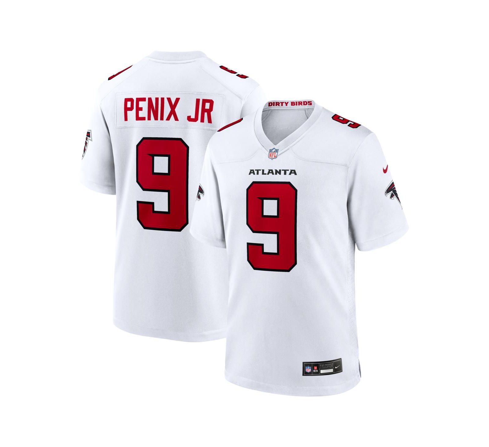 Мужская джерси Nike Michael Penix Jr. White Atlanta Falcons Game