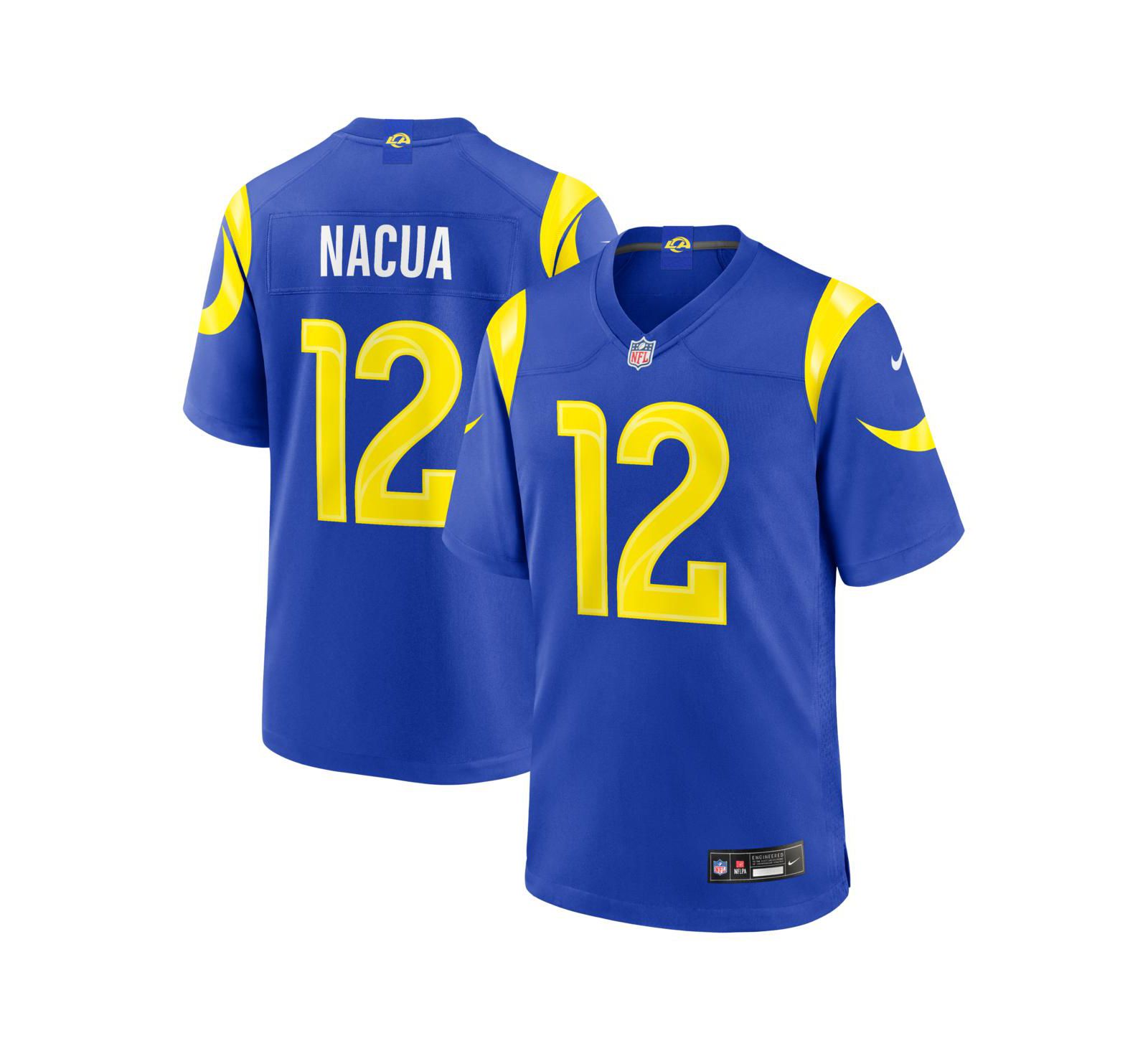 Nike Men's Puka Nacua Royal Los Angeles Rams Team Game Player Jersey