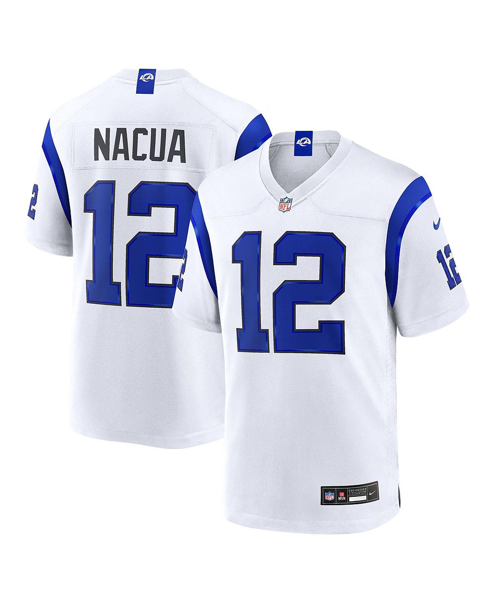 Мужская игровая джерси Nike Puka Nacua Los Angeles Rams Fearsome белая