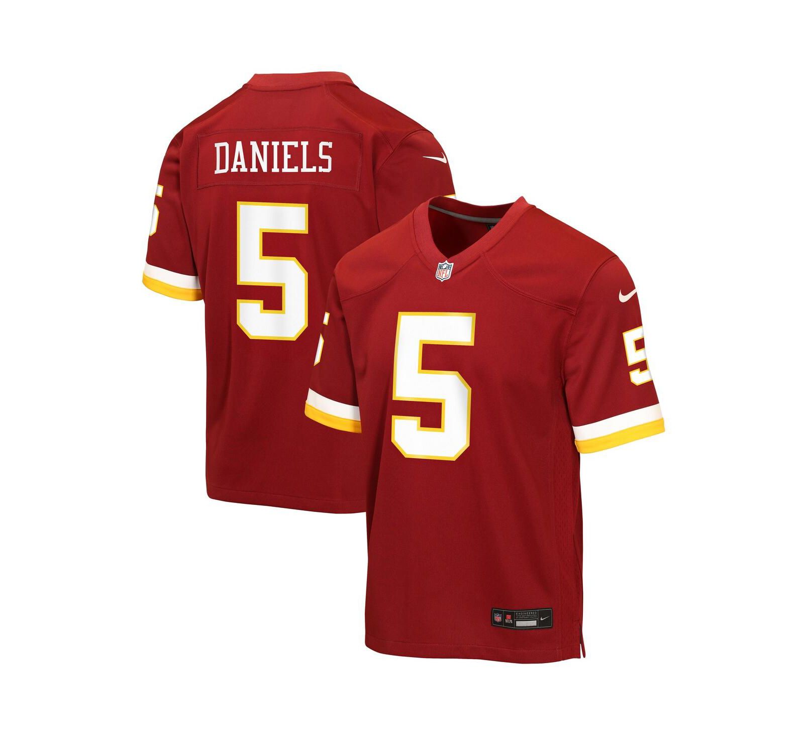Детская игровая джерси Nike Jayden Daniels Washington Commanders, бордовая