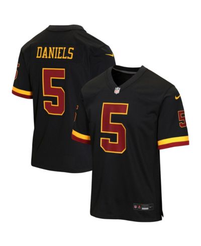Nike Big Boys and Girls Jayden Daniels Black Washington Commanders Hail Raiser Alternate Game Jersey