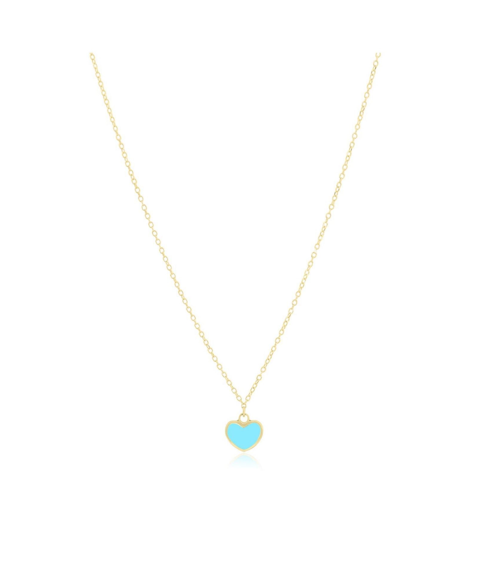 Подвеска The Lovery Mini Turquoise Single Heart 14K Gold