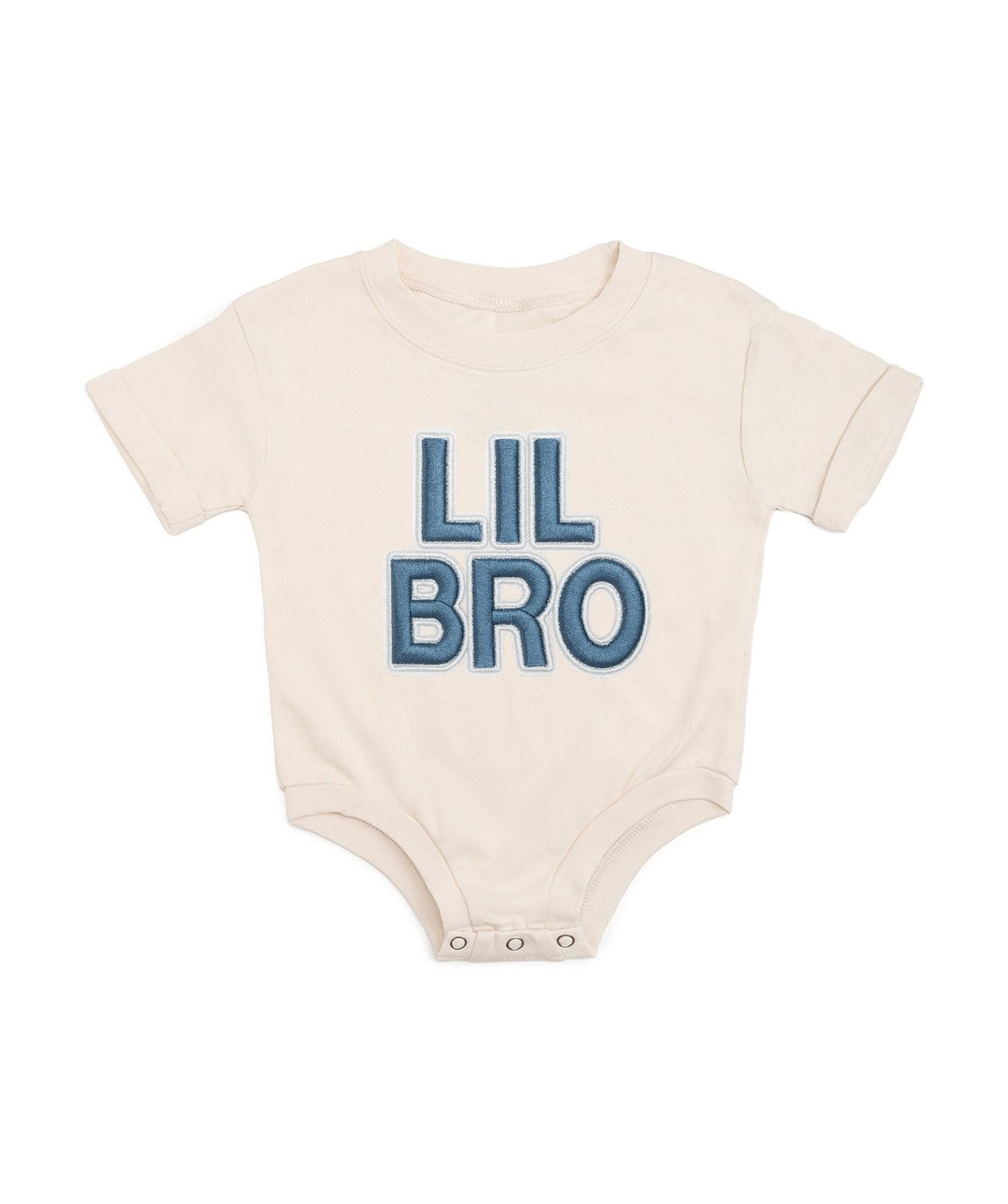 Ромпер Sweet Wink Baby Boys Lil Bro Embroidered Patch Short Sleeve