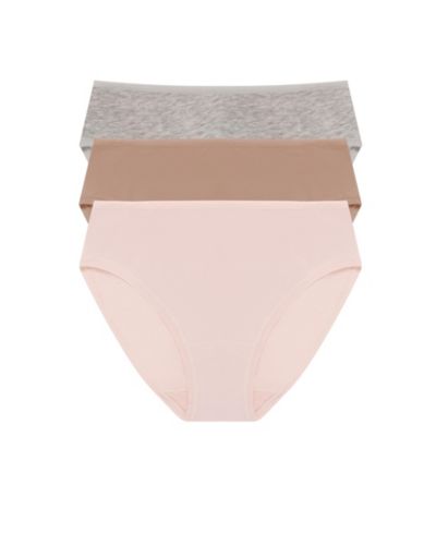 Женские хлопковые трусики-слипы Natori Bliss Bare 3 Pack