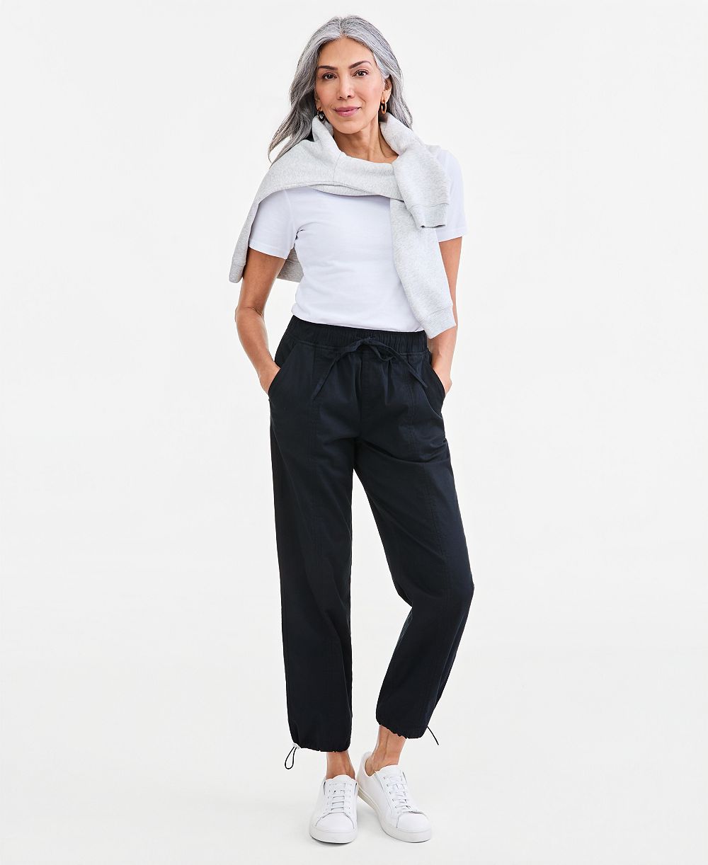 Style & Co Petite Utility Bungee Pull-On Ankle Pants, Macy's Exclusive