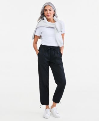 Женские укороченные брюки Style & Co Utility Bungee Crop Pull-On, длина штанины 28", эксклюзив Macy's