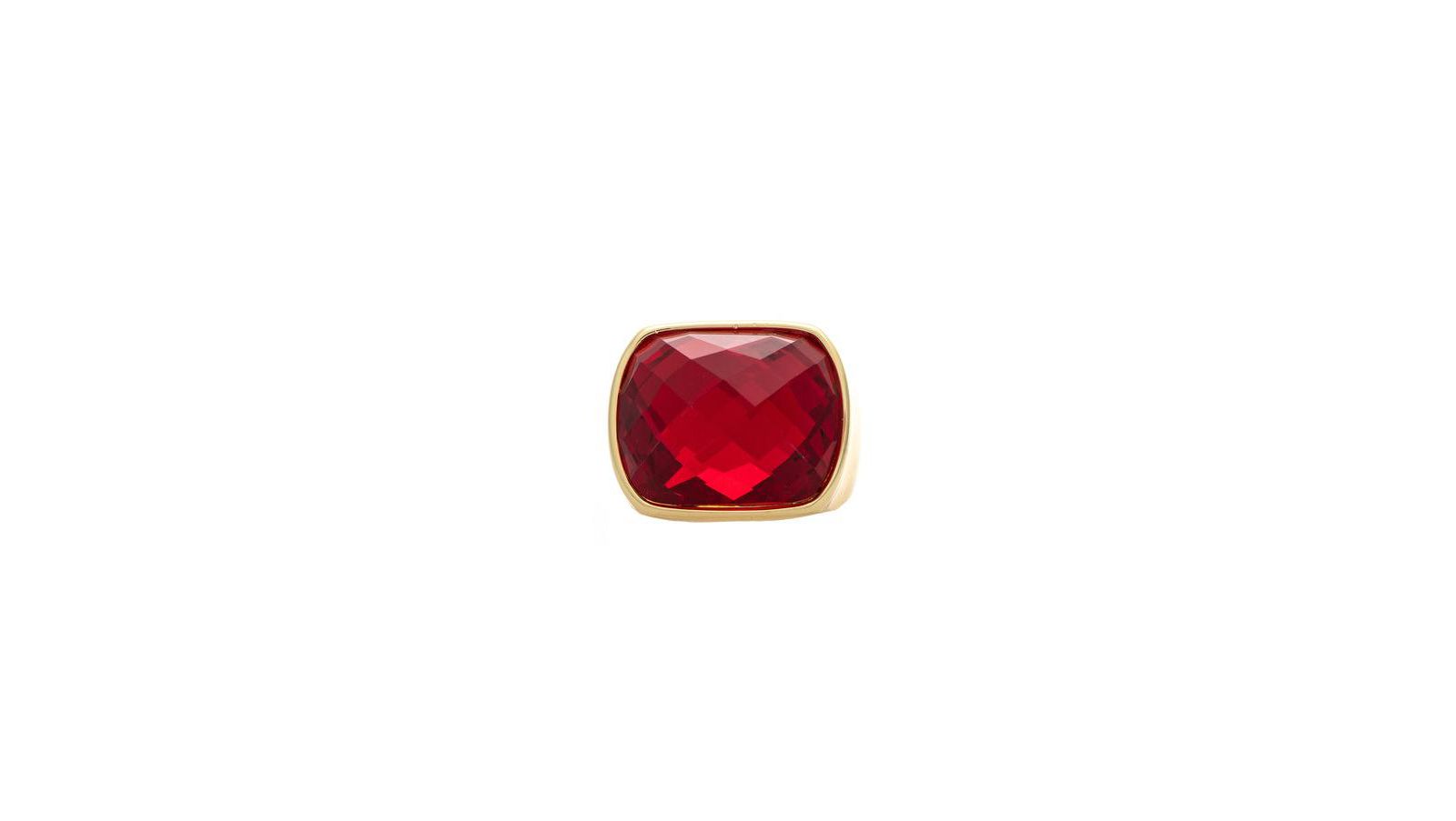 Rivka Friedman Rubelite Cushion-Cut Cubic Zirconia Statement Ring