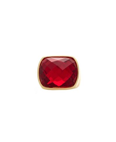 Кольцо Rivka Friedman с кубическим цирконием огранки Cushion Rubelite