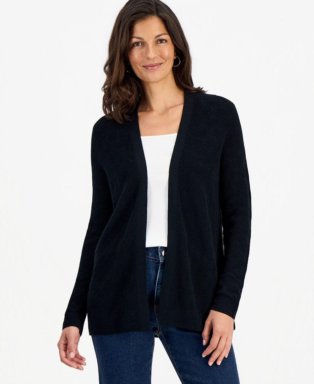 Style & Co Petite Open Stitch Cardigan, Macy's Exclusive