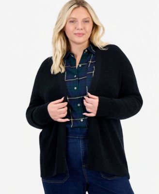 Женский кардиган Plus Size Style & Co Textured Open-Front