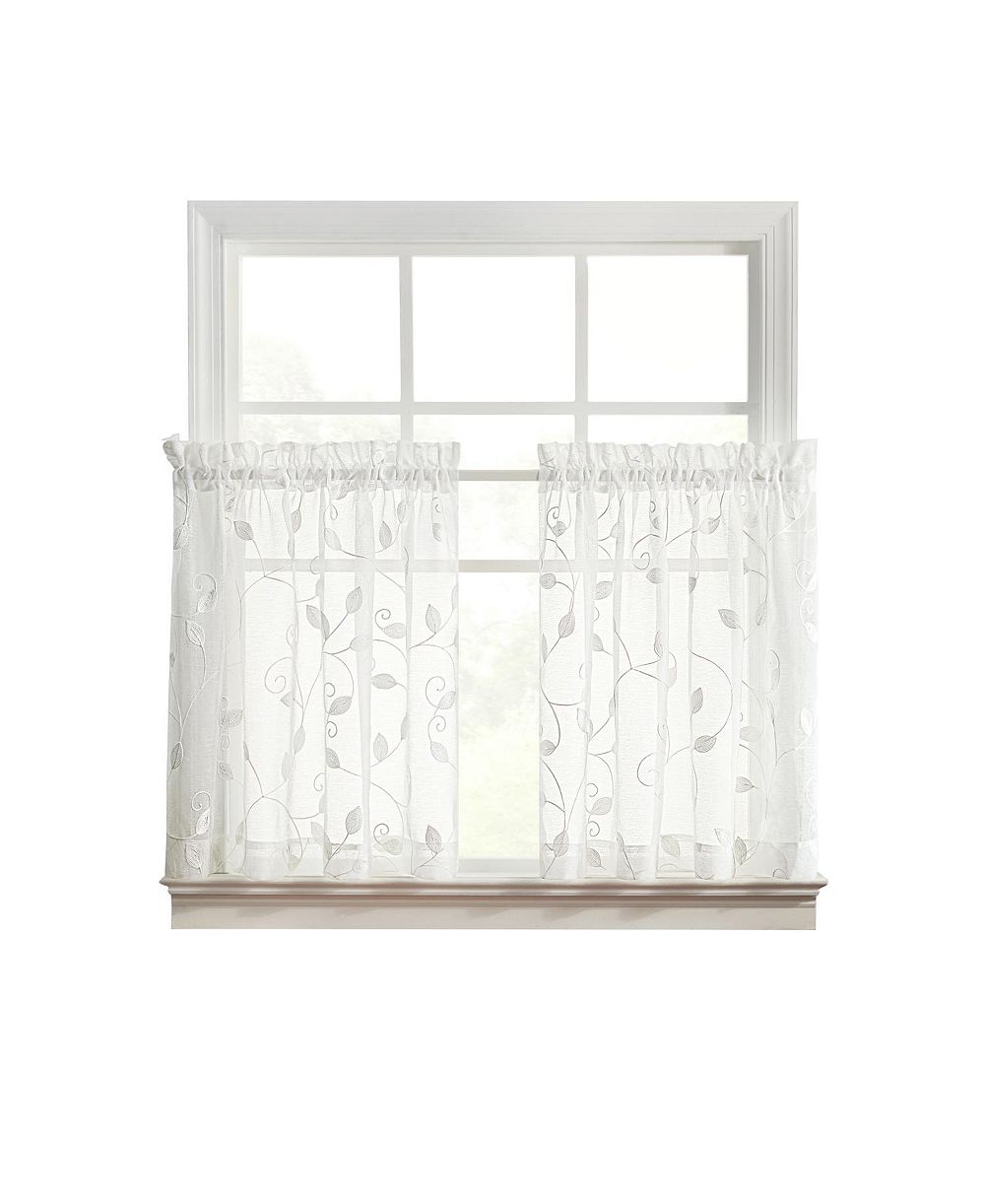 Ellis Curtain Chatham 100% полиэстер, вышитые тюлевые шторы, 70" x 36"
