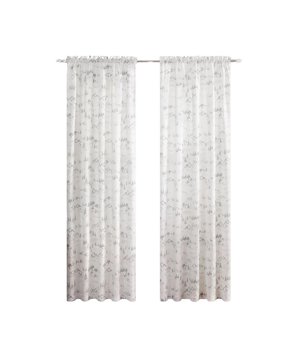 Ellis Curtain Шторы Mountain Vista из 100% полиэстера с карманом для штанги, 48" x 84"