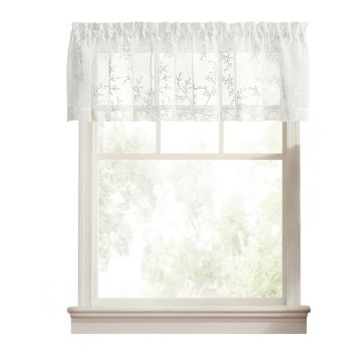 Парные шторы Ellis Curtain Brewster 100% Polyester Tailored Embroidered Sheer 70" x 38"