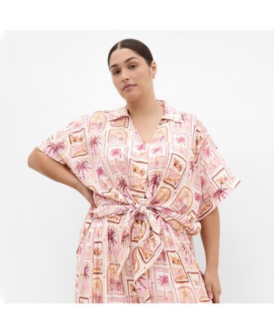 Женская рубашка CITY CHIC Plus Size Postcard Soiree Print