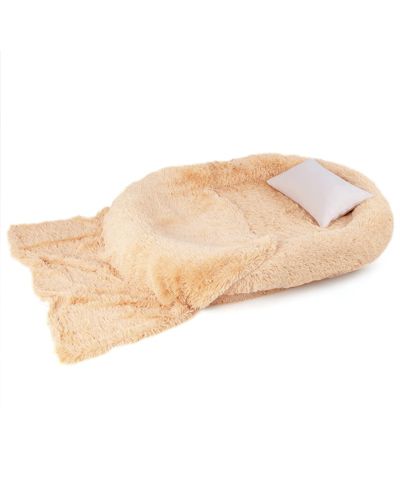 Gymax 68'' x 46'' x 10'' Human Dog Bed Orthopedic Dog Bed w/ Soft Blanket