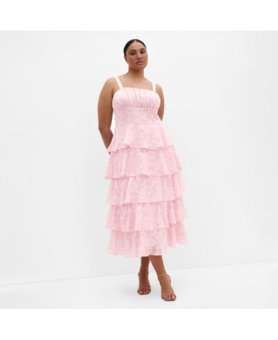 CITY CHIC Women's Plus Size Daniela Ruffle Tier Dress