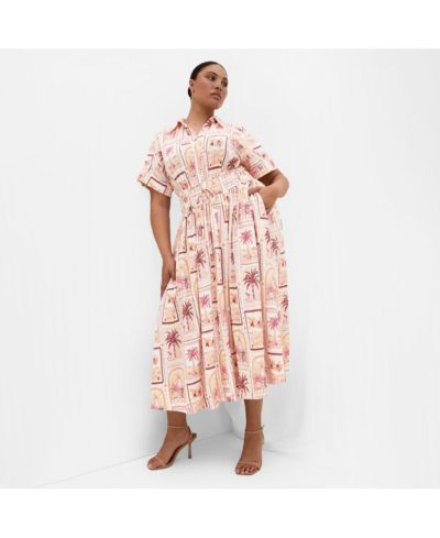 Женское платье Plus Size CITY CHIC Lana Soiree Print