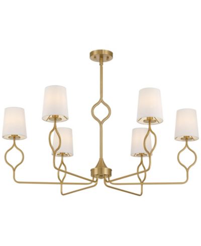 Possini Euro Design  Pirouette 40"W Warm 6-Light Chandelier
