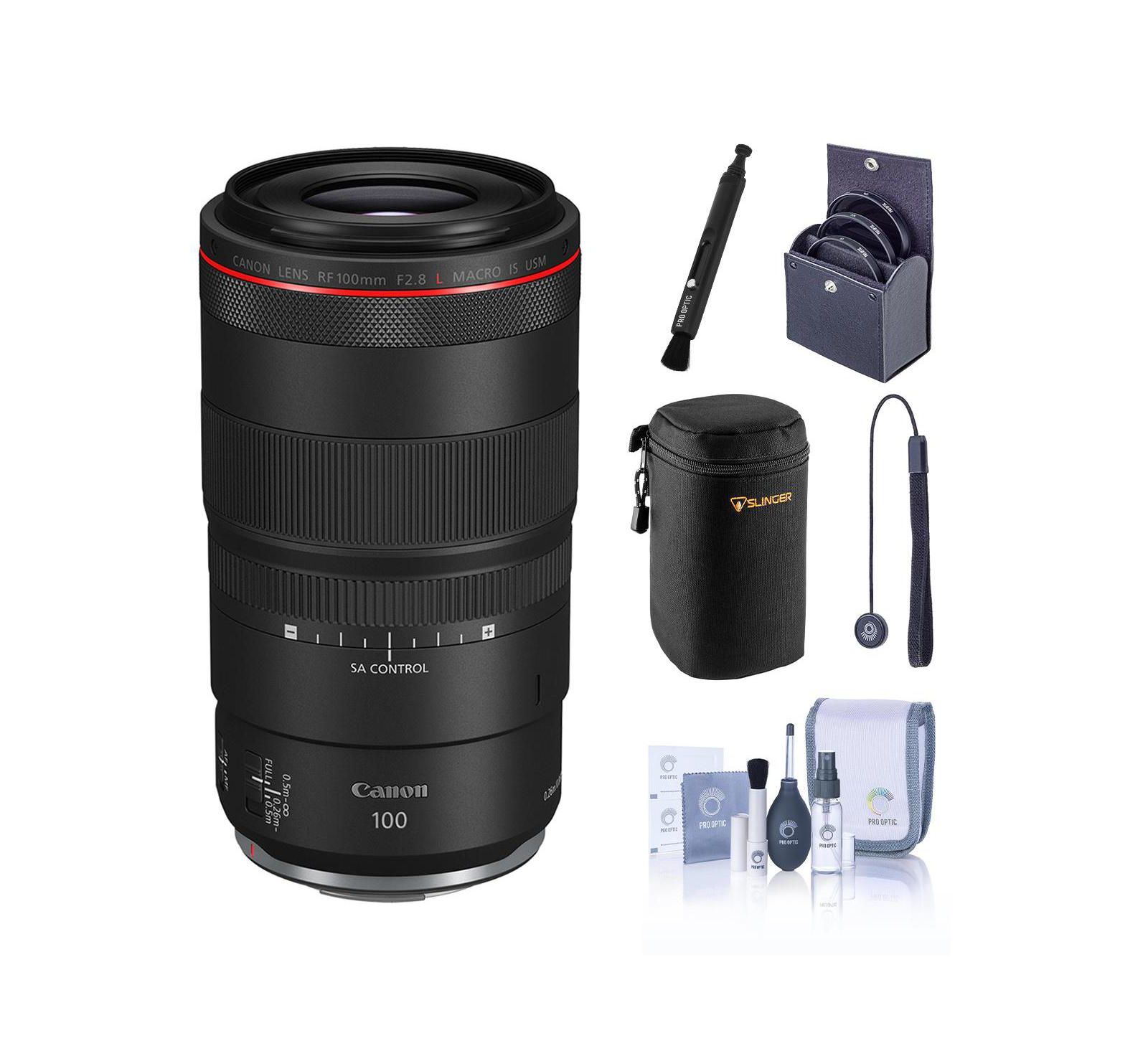 Объектив Canon RF 100mm f/2.8 L Macro IS USM с набором аксессуаров