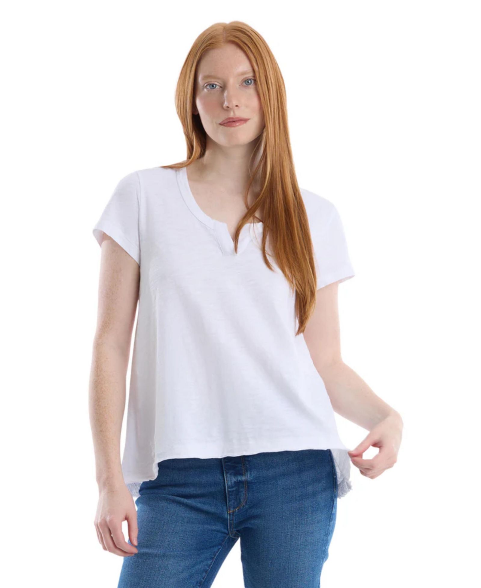 Женская футболка WILT Short Sleeve Placket Hi-Lo