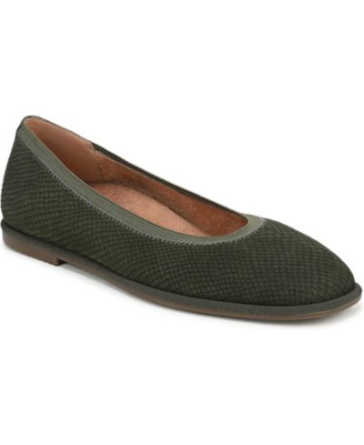 Olive moss snake embossed leather