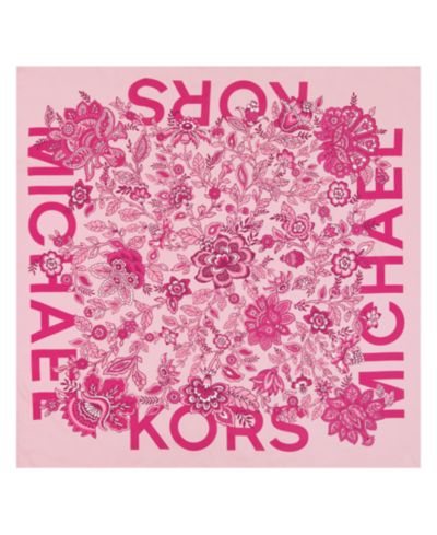 Michael Kors Medallion Fleur Silk Square Scarf