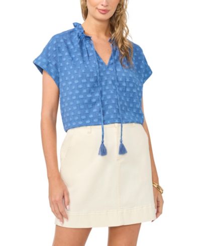 Vince Camuto Women's V-Neck Short-Sleeve Top
