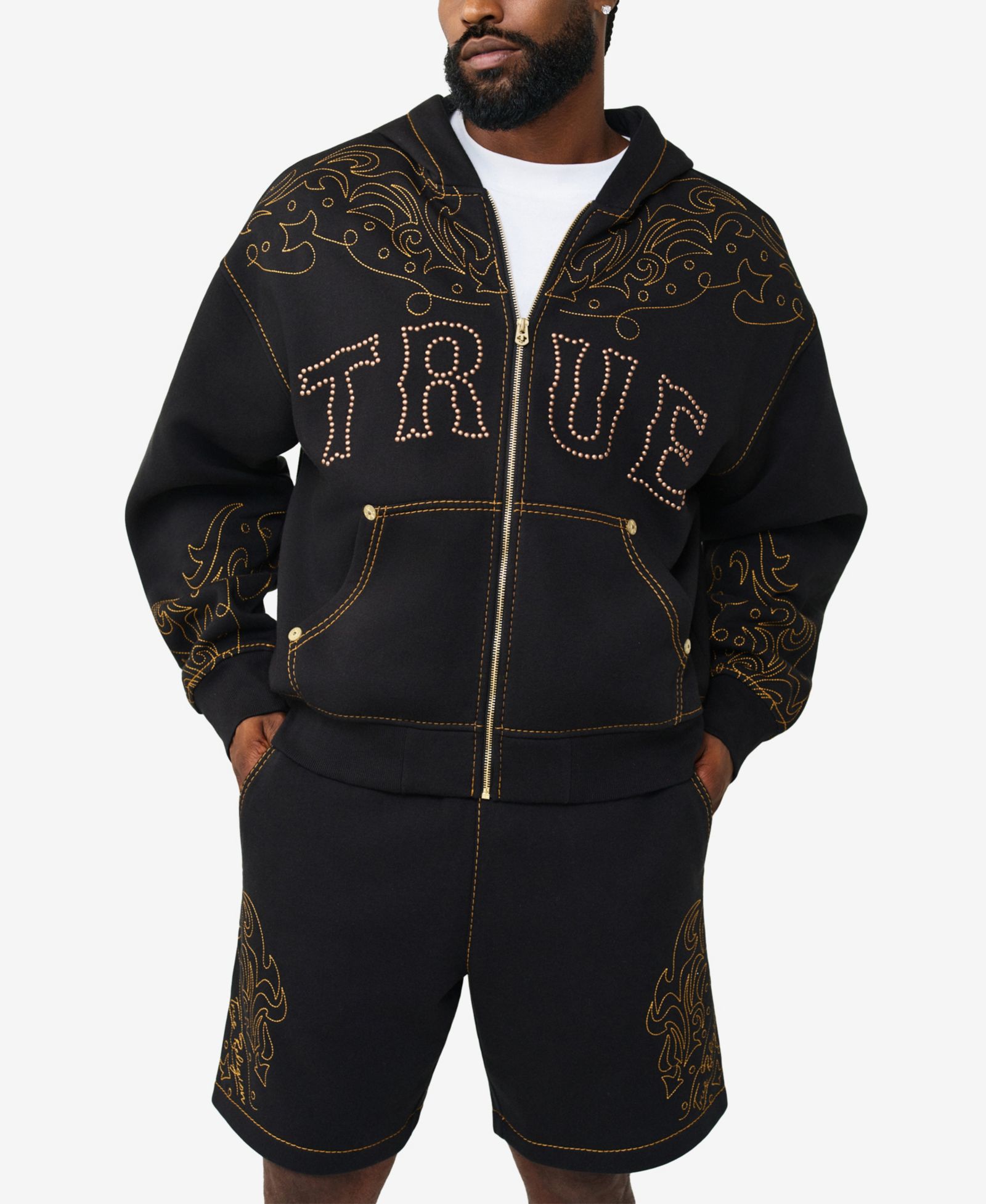 True Religion Мужское худи Rodeo Big T Boxy Zip