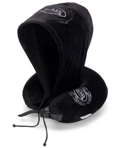 Von Dutch Pinstripe Hooded Memory Foam 11" Travel Neck Pillow