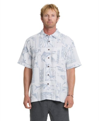 Quiksilver Waterman Мужская рубашка с принтом и коротким рукавом