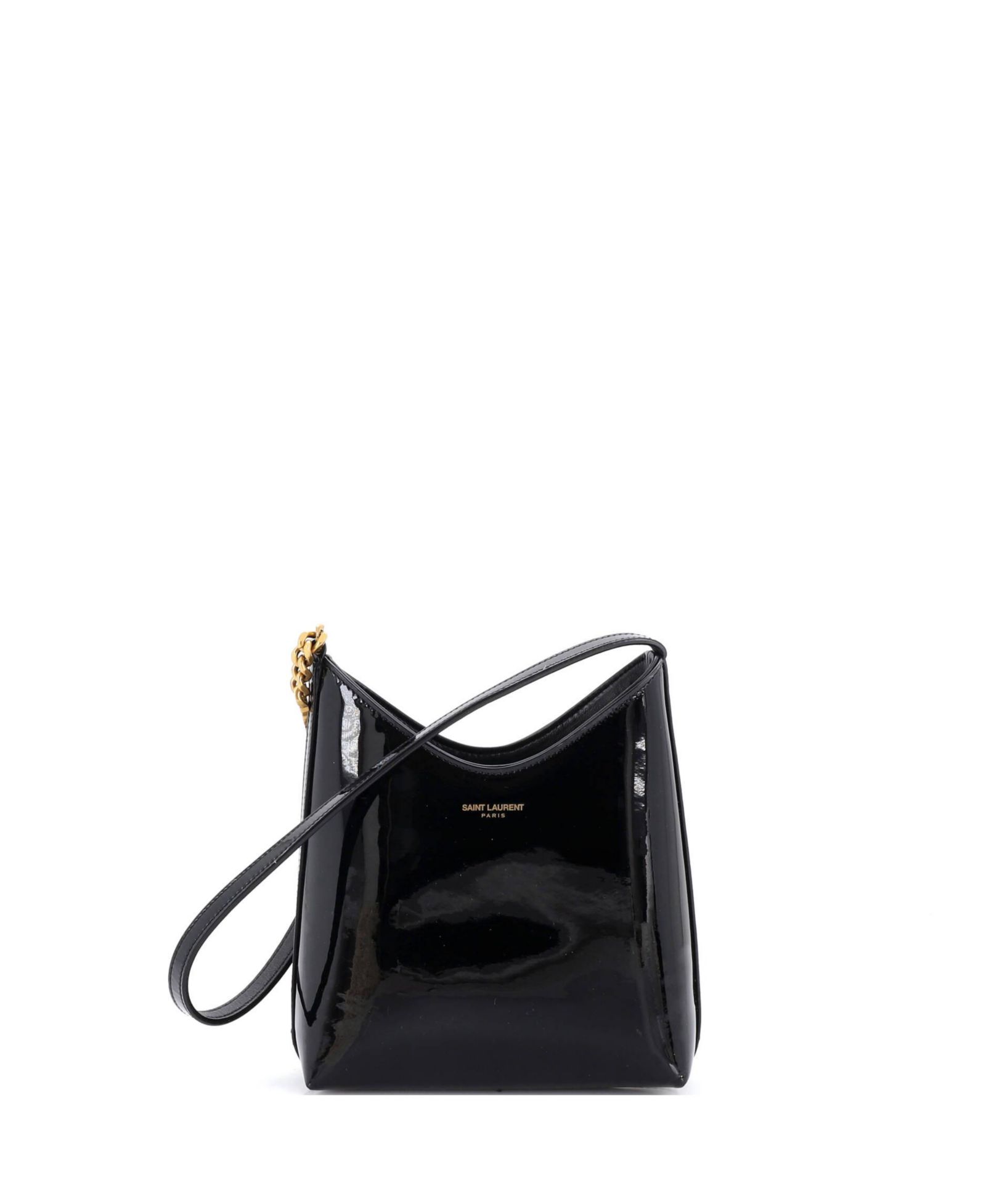 Мини-сумка через плечо Saint Laurent Mini Rendez-Vous лакированная, б/у