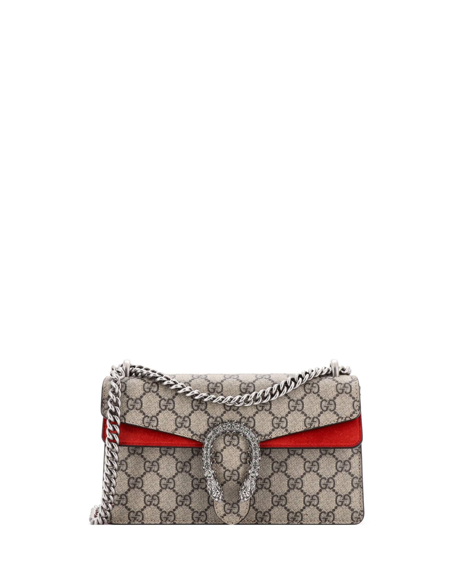 Pre-Owned Gucci Small Dionysus Bag GG Coated Canvas with Crystal Embellished Metal