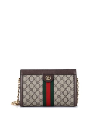 Сумка через плечо Pre-Owned Gucci Small Ophidia Chain GG Coated Canvas