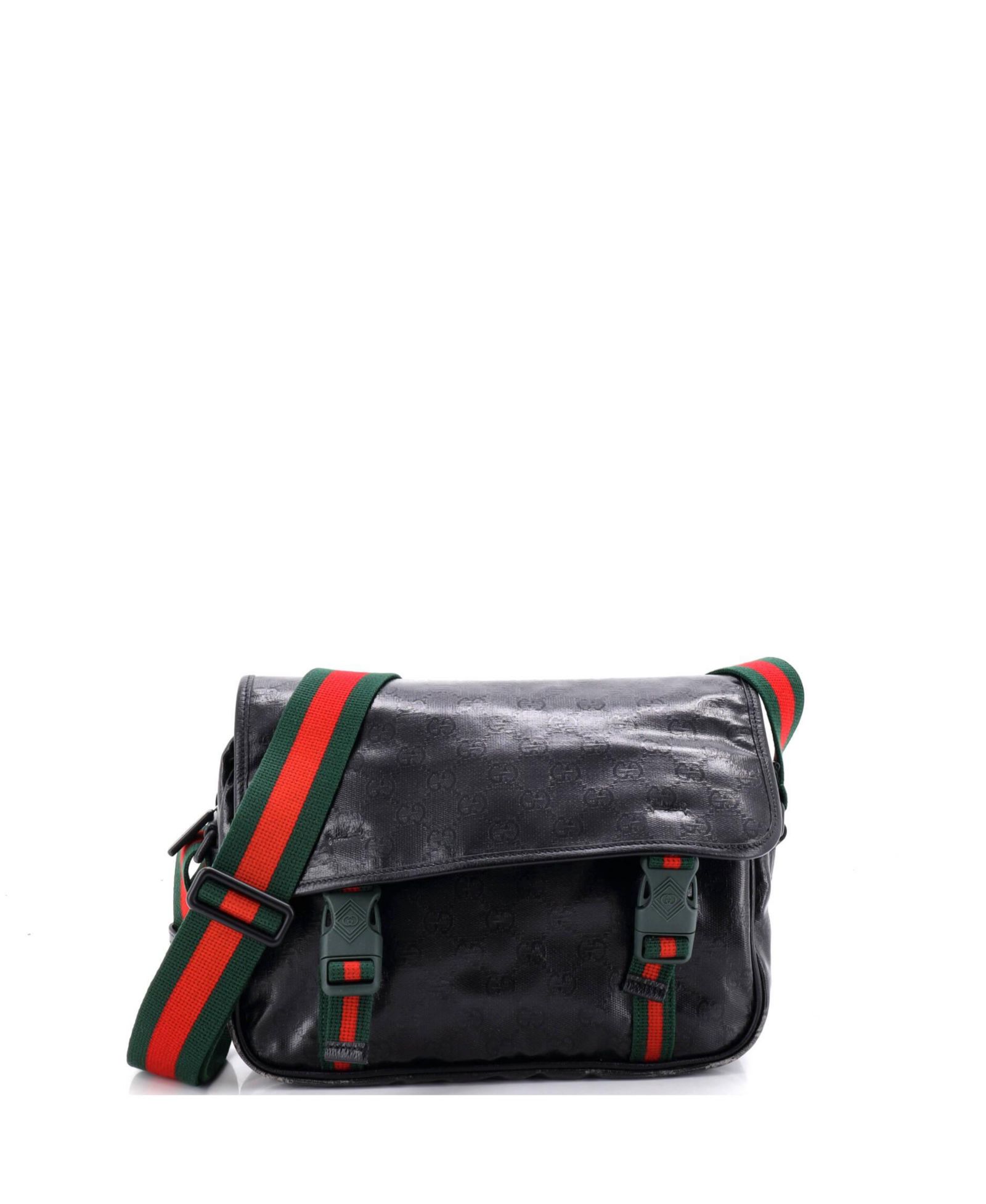 Б/у сумка через плечо Gucci Small Web Buckle из покрытого холста GG