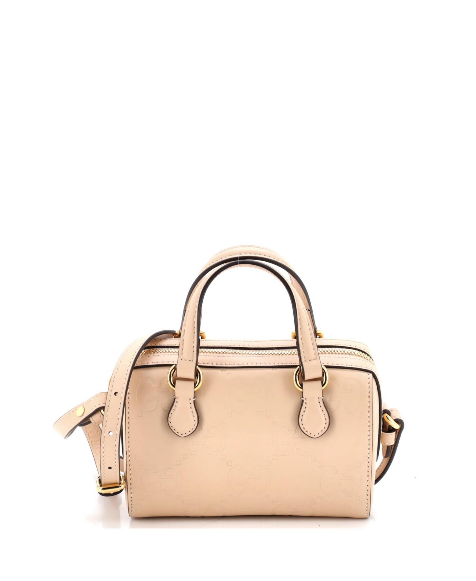 Gucci Super Mini Convertible Boston сумка Jumbo GG Embossed кожаная
