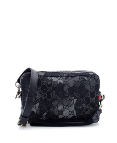 Pre-Owned Gucci Convertible Crossbody Bag Camouflage GG Denim