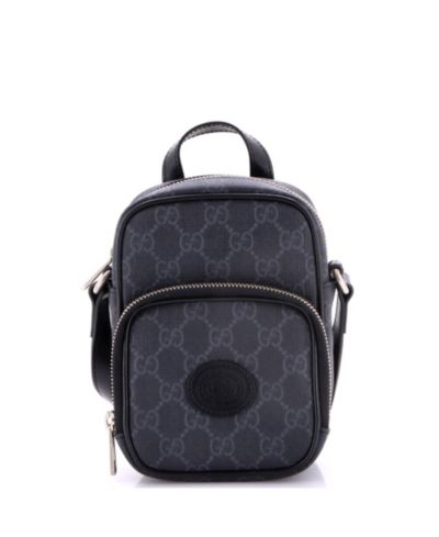 Pre-Owned Gucci Mini Interlocking G Patch Top Handle Crossbody Bag GG Coated Canvas