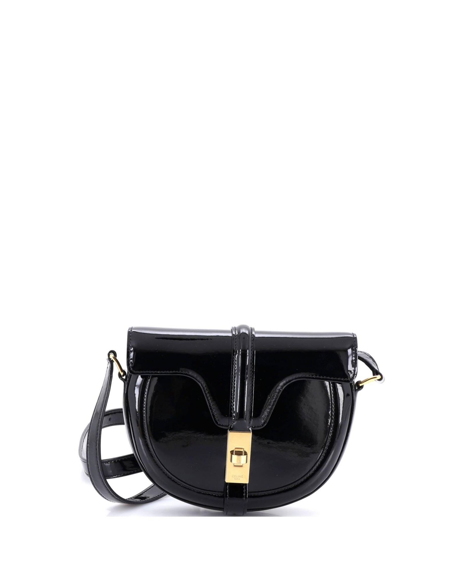 Pre-Owned Celine Small Besace 16 Bag Patent