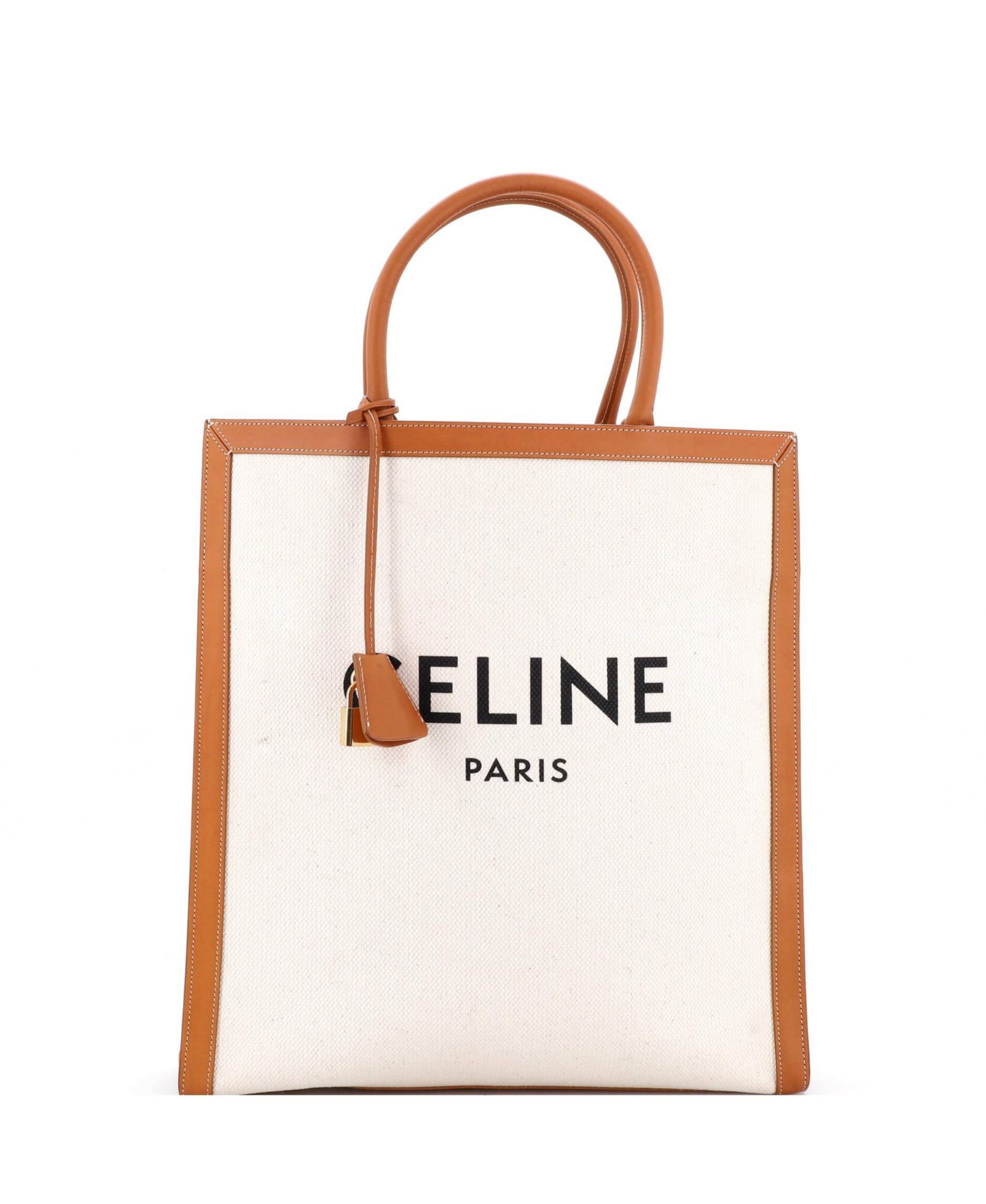 Сумка-тоут Pre-Owned Celine Large Vertical Cabas Canvas с кожаной отделкой