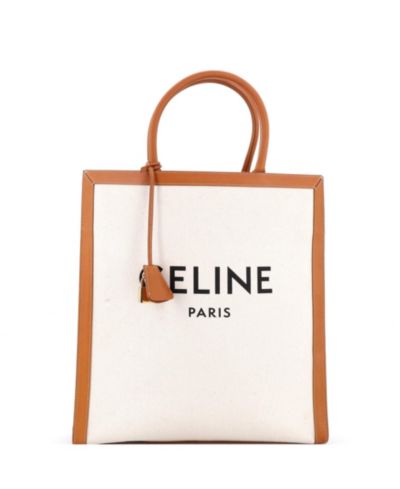 Сумка-тоут Pre-Owned Celine Large Vertical Cabas Canvas с кожаной отделкой