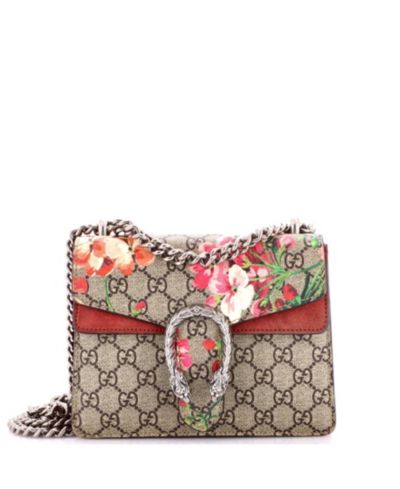Мини-сумка Pre-Owned Gucci Dionysus Blooms Print GG Coated Canvas