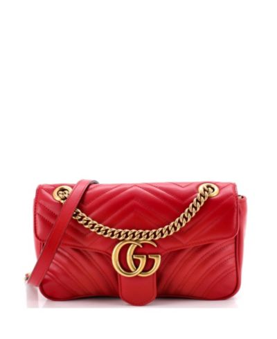 Б/у сумка Gucci Medium GG Marmont Flap из кожи Matelasse