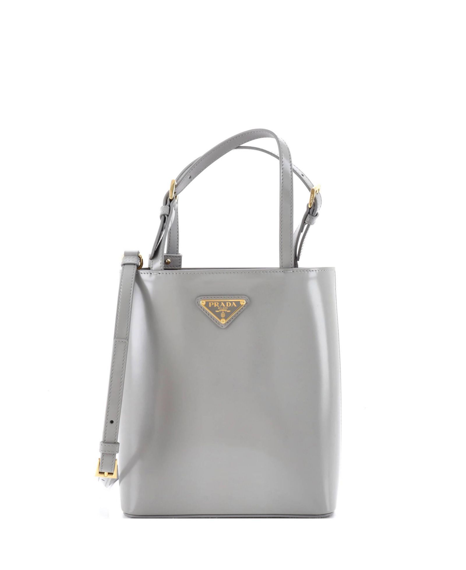 Pre-Owned Prada Logo Convertible Tote Brushed Leather