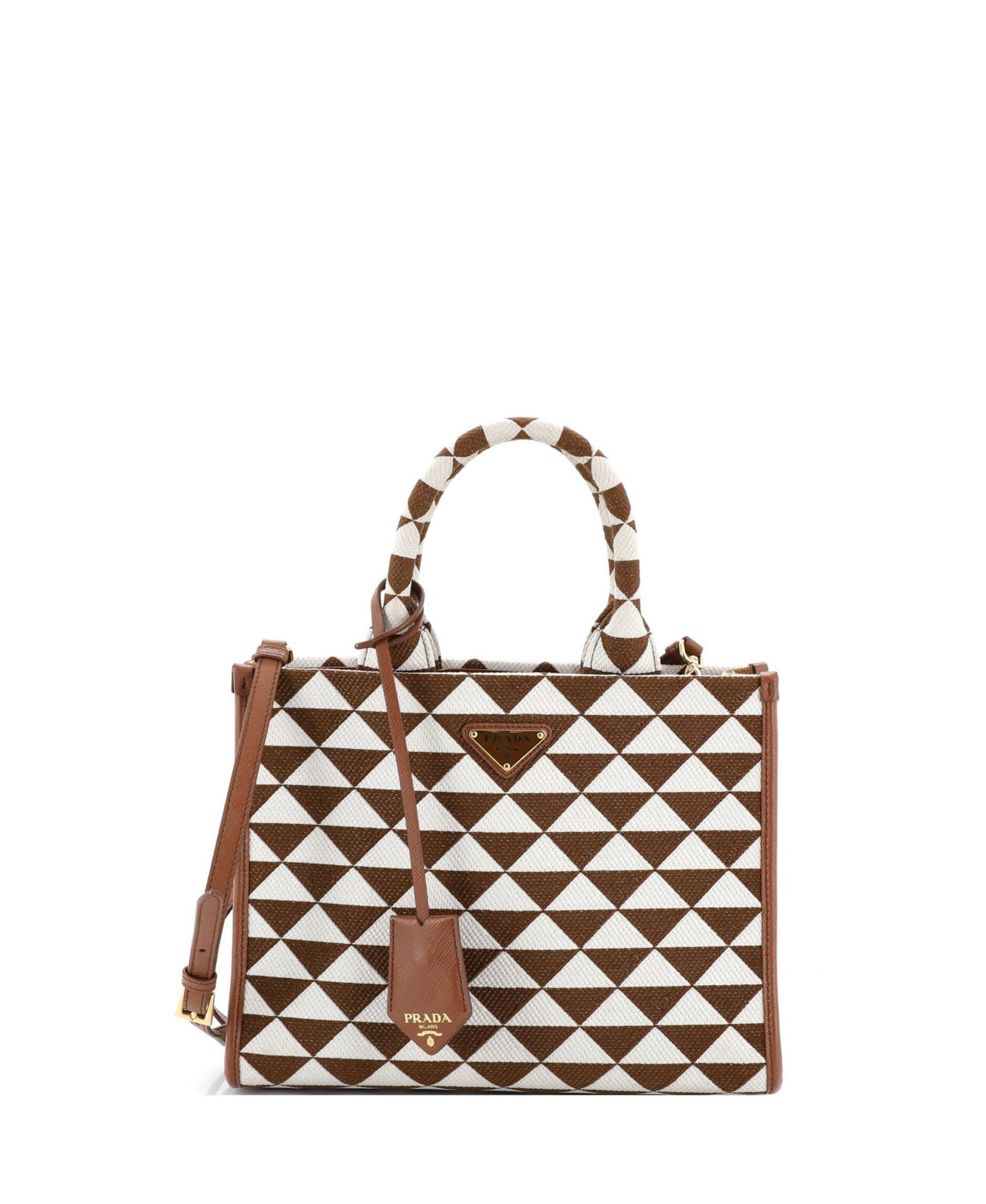 Сумка-шоппер Pre-Owned Prada Small Symbole Jacquard