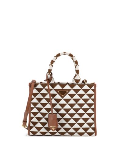 Сумка-шоппер Pre-Owned Prada Small Symbole Jacquard