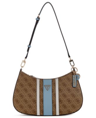 GUESS Noelle Small Logo Striped Shoulder Handbag