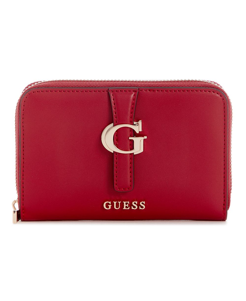 Женский кожаный кошелек GUESS Carrie Mini Zip Around